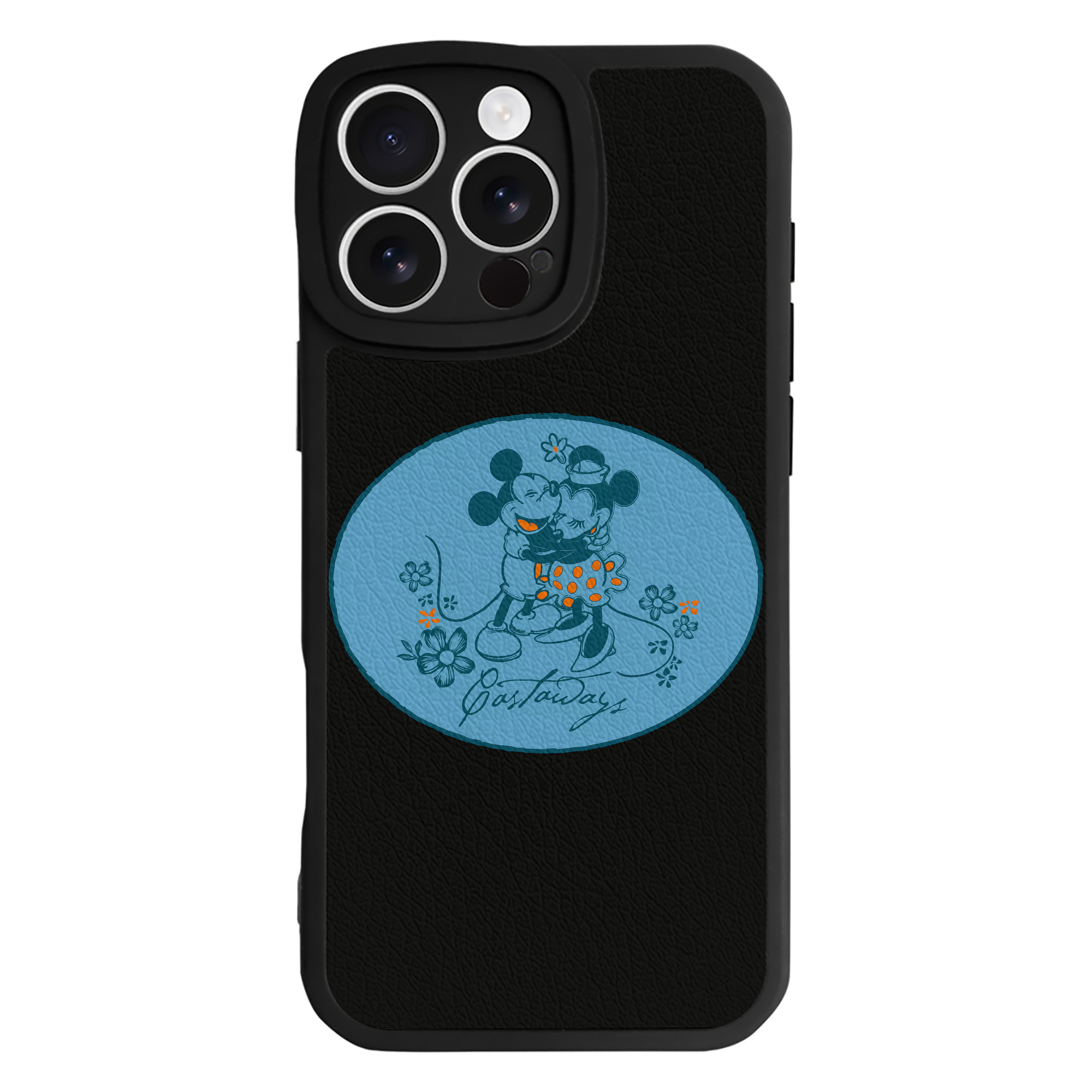 （画像用） ミッキーマウス Mickey Mouse 【iPhone 16シリーズ対応】シリコンスマホケース（レザー調） 材質：シリコン